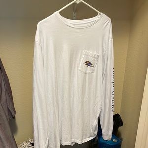 White XL long sleeve Vineyard Vines Baltimore Ravens t shirt, lightly worn